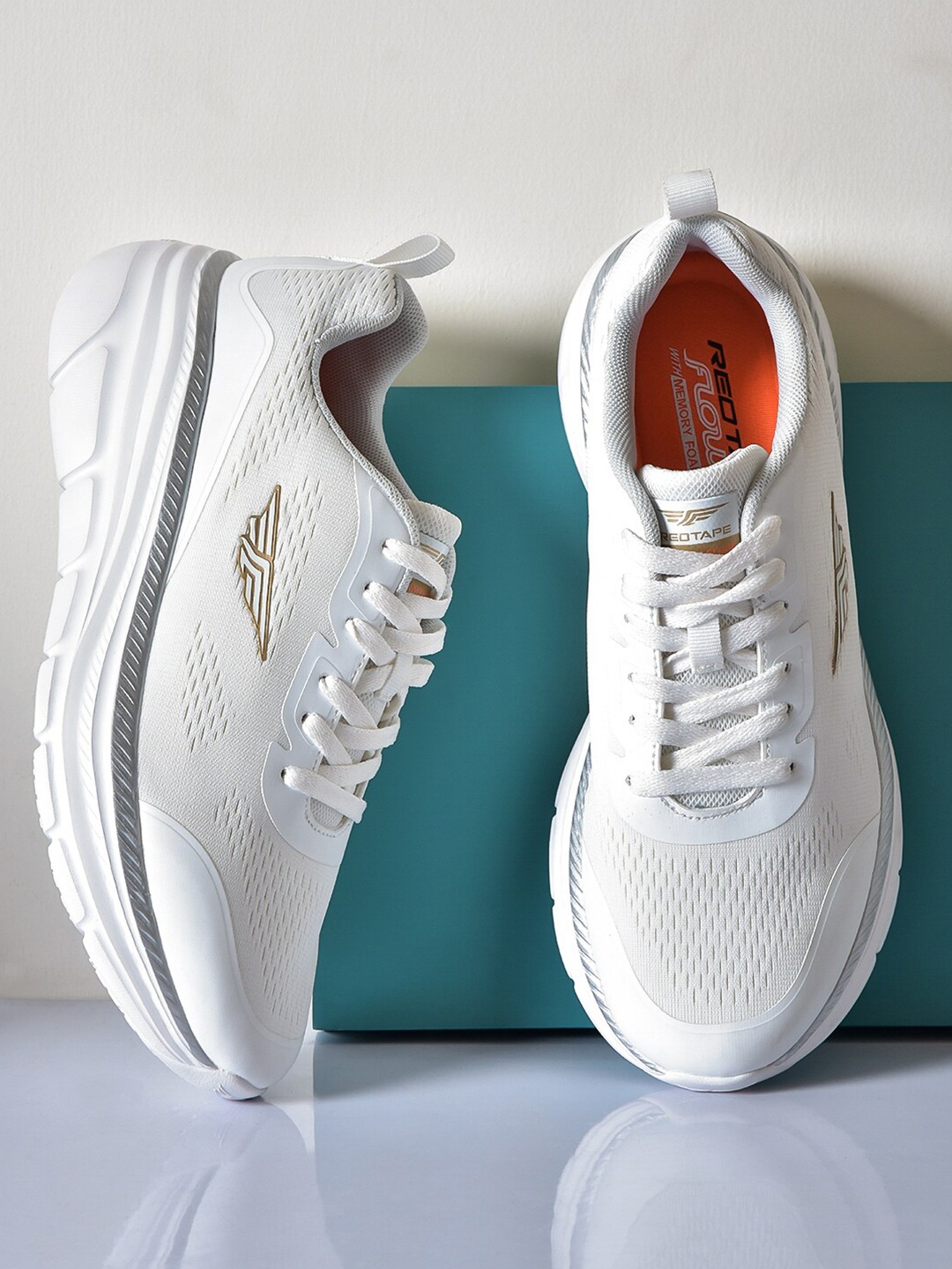 

Red Tape Men White Mesh Walking Shoes