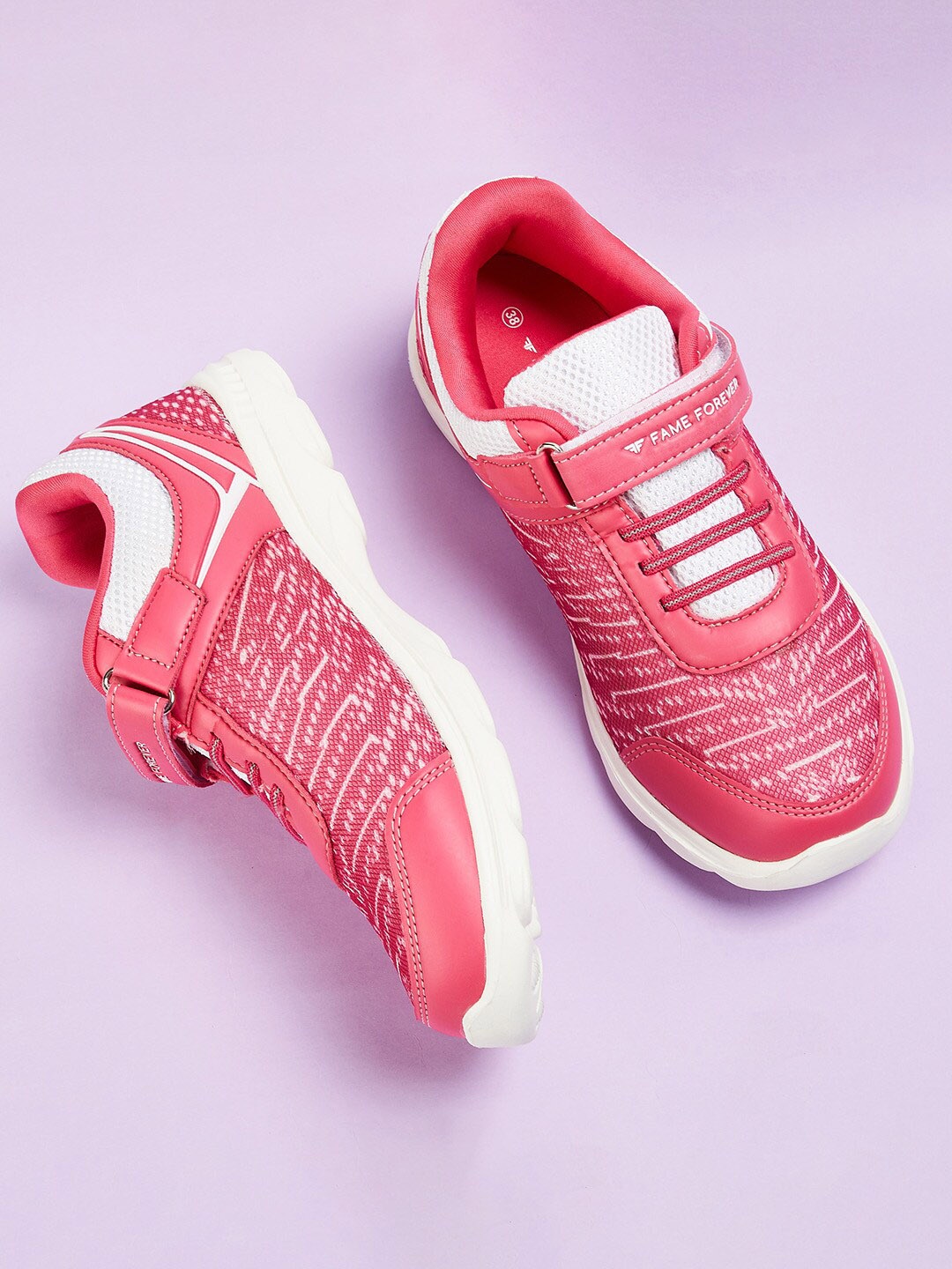 

Fame Forever by Lifestyle Girls Pink Printed Sneakers