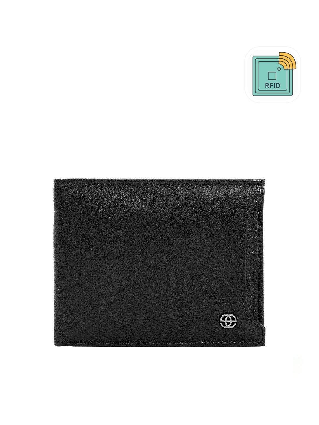 

Eske Men Black Leather Two Fold Wallet