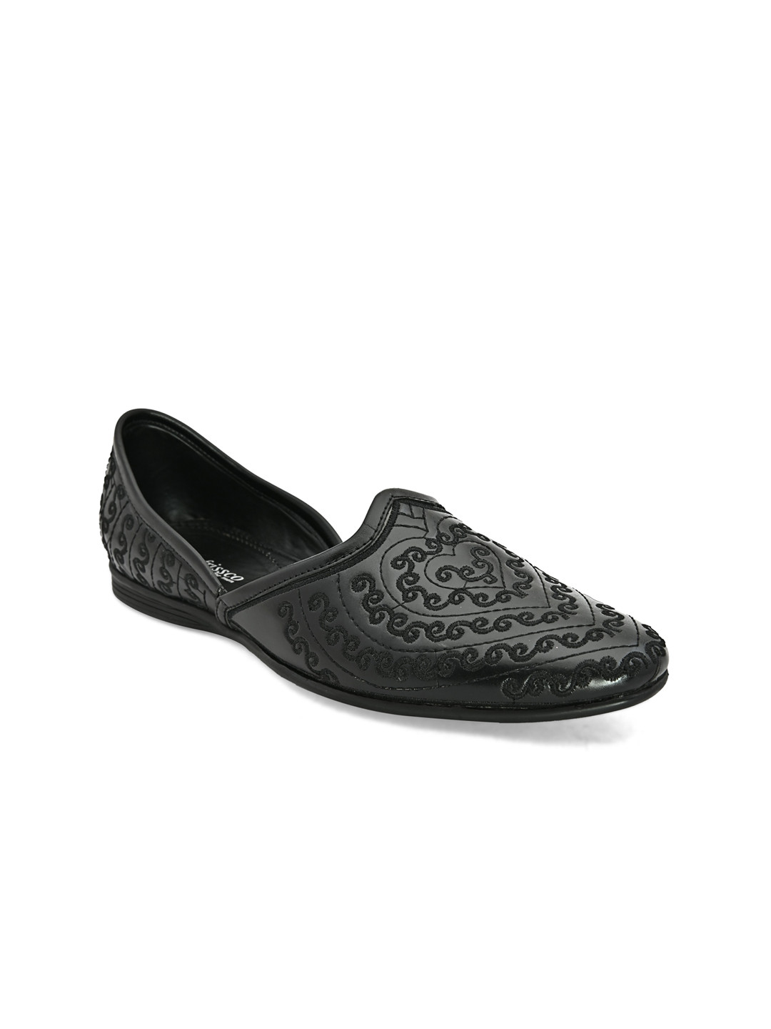 

San Frissco Men Black Textured Loafers