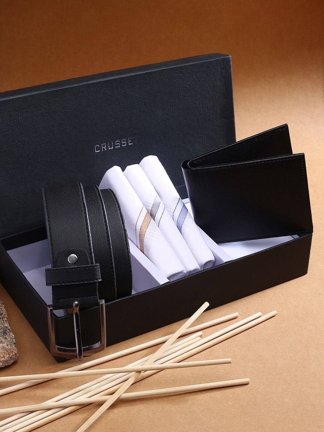 

Crusset Men Black & White Accessory Gift Set Combo