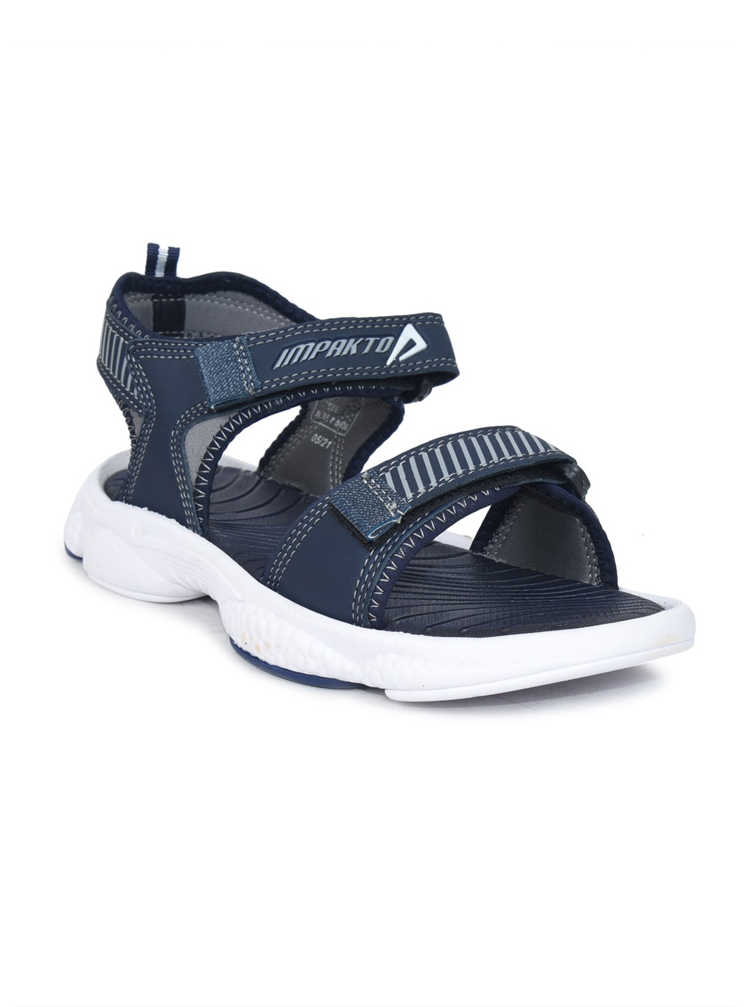 

IMPAKTO Men Navy Blue & White Sports Sandals