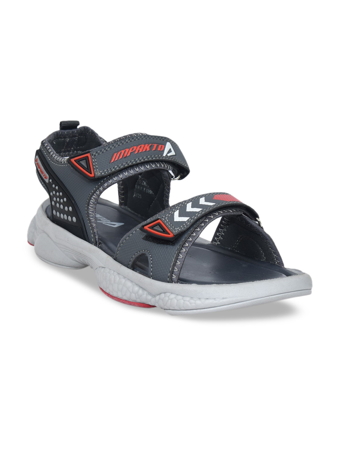 

IMPAKTO Men Black Printed Sports Sandals