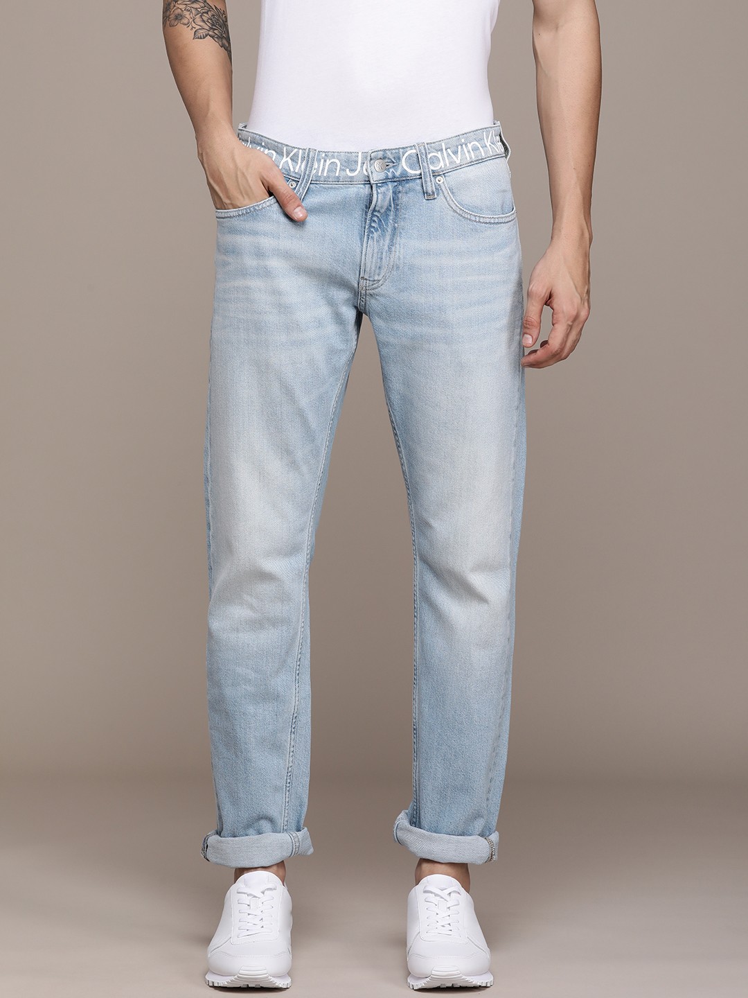 

Calvin Klein Jeans Men Blue Slim Fit Light Fade Stretchable Jeans