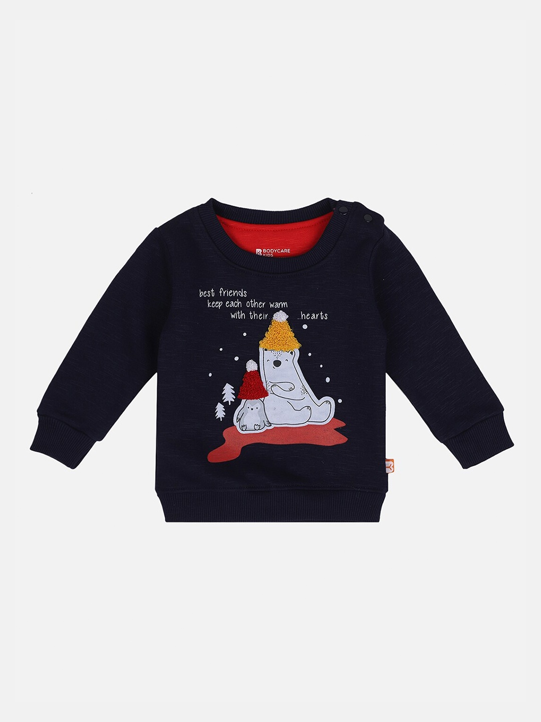 

Bodycare Kids Boys Navy Blue Printed Sweatshirt