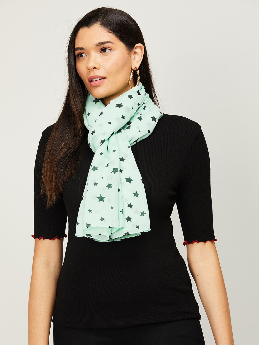 

Ginger by Lifestyle Women Green Printed Stole