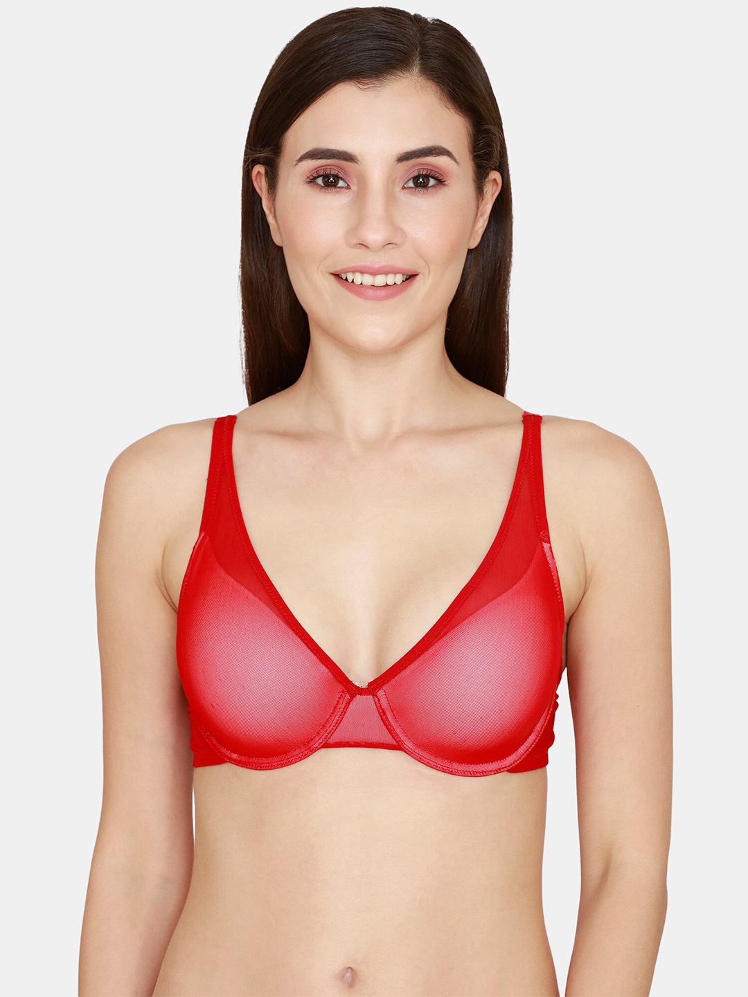 

Zivame Red Underwired Lightly Padded Bra