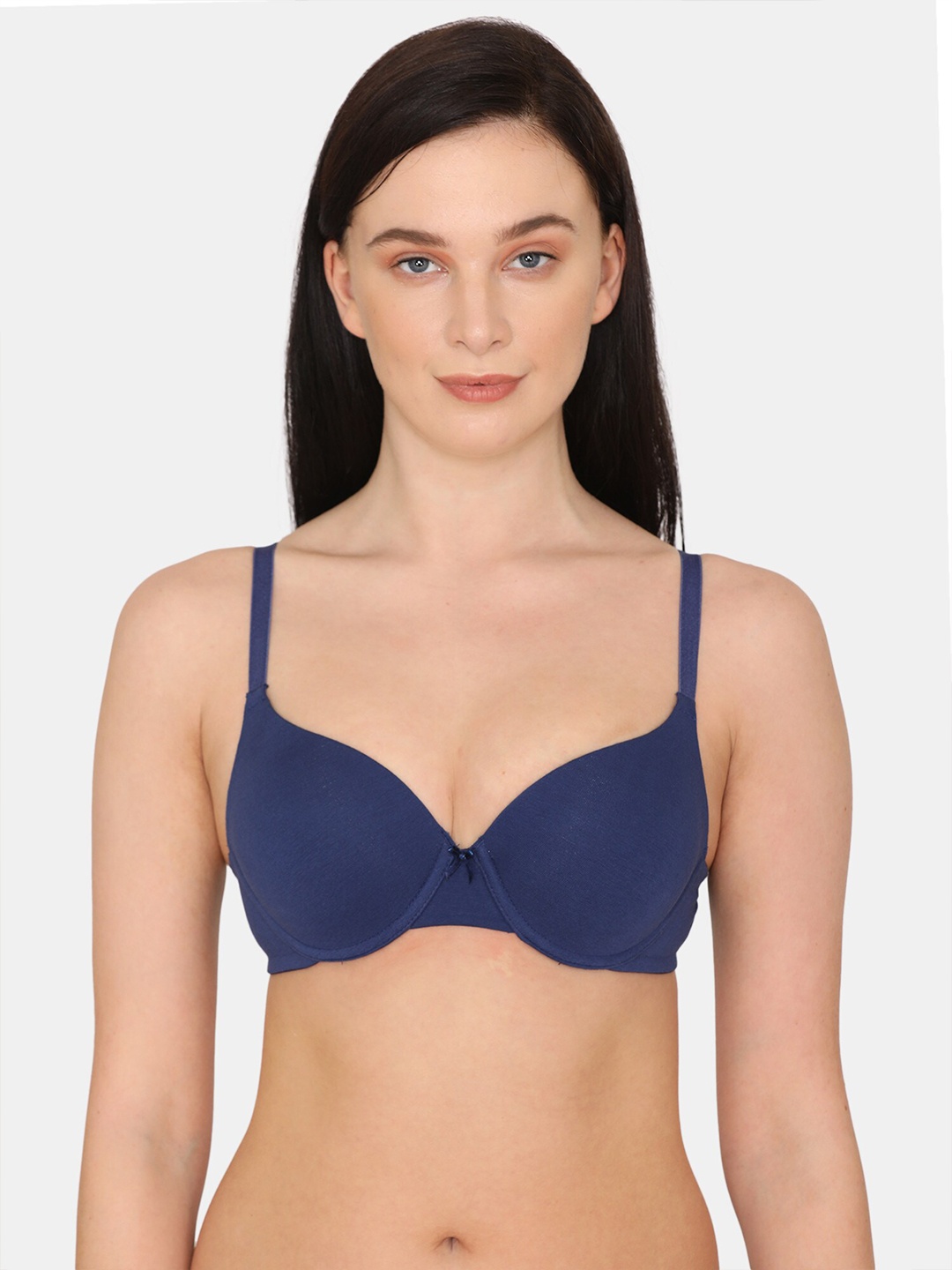

Zivame Blue Solid Padded Everyday Sports Bra