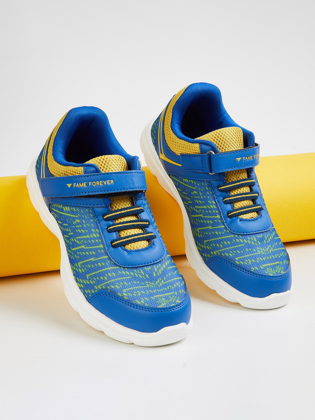

Fame Forever by Lifestyle Boys Blue Woven Design PU Sneakers