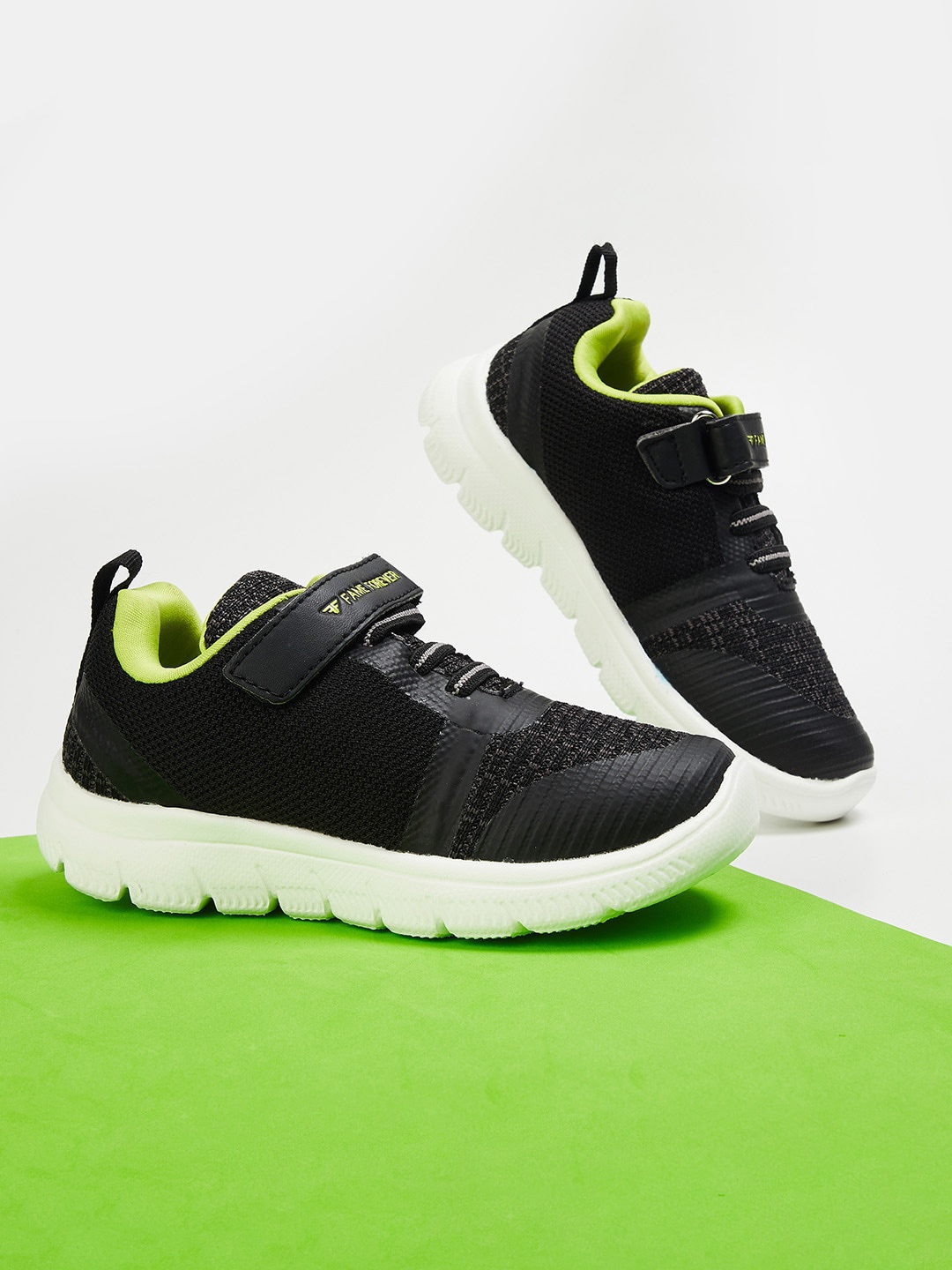 

Fame Forever by Lifestyle Boys Black Woven DesignPU Sneakers