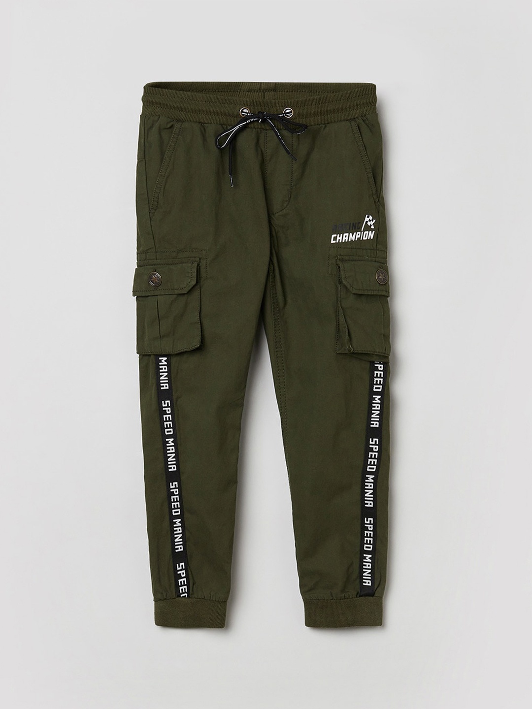 

max Boys Olive Green Cargos Trousers