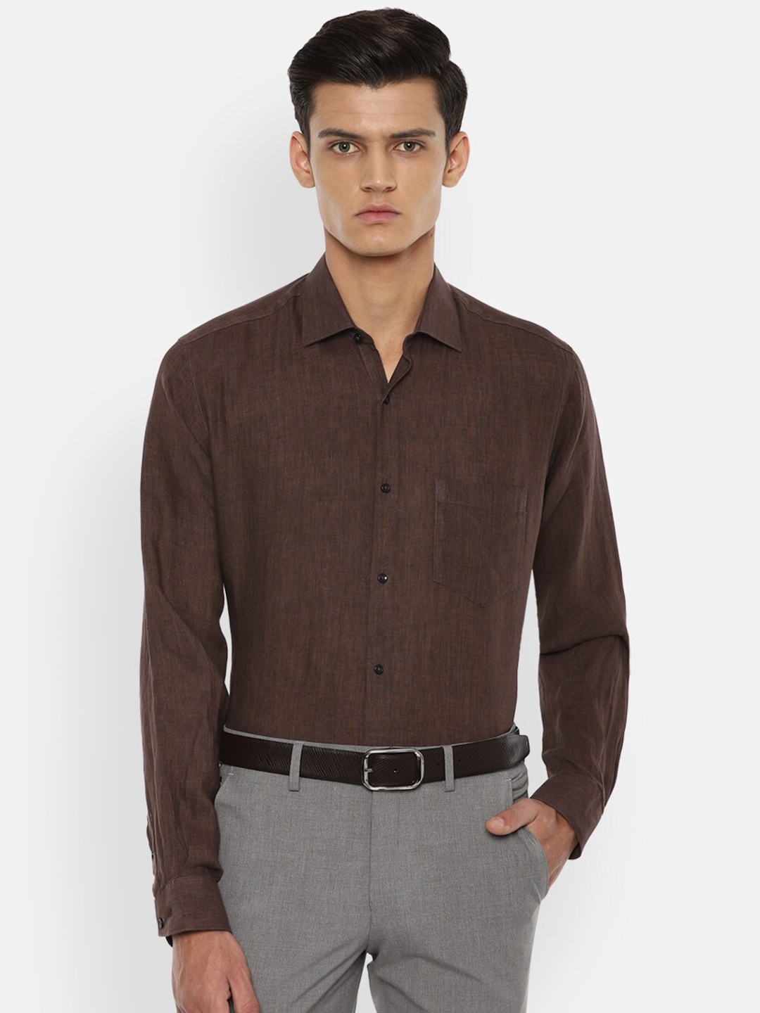 

Van Heusen Men Brown Formal Shirt