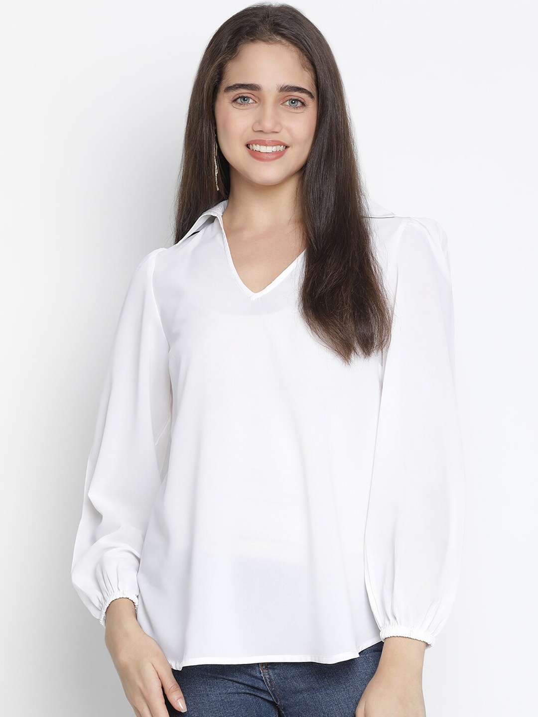 

Oxolloxo White Furor Smocked Top