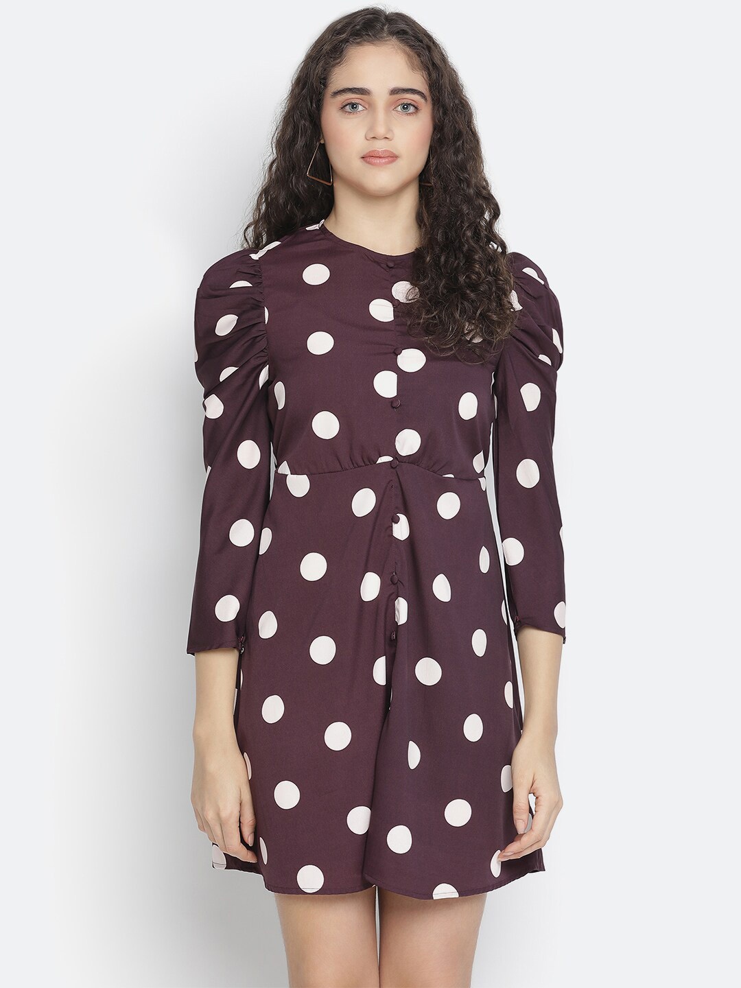 

Oxolloxo Maroon Crepe Mini Dress