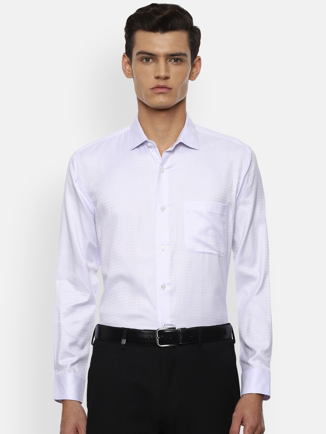 

Van Heusen Men Purple Pure Cotton Formal Shirt