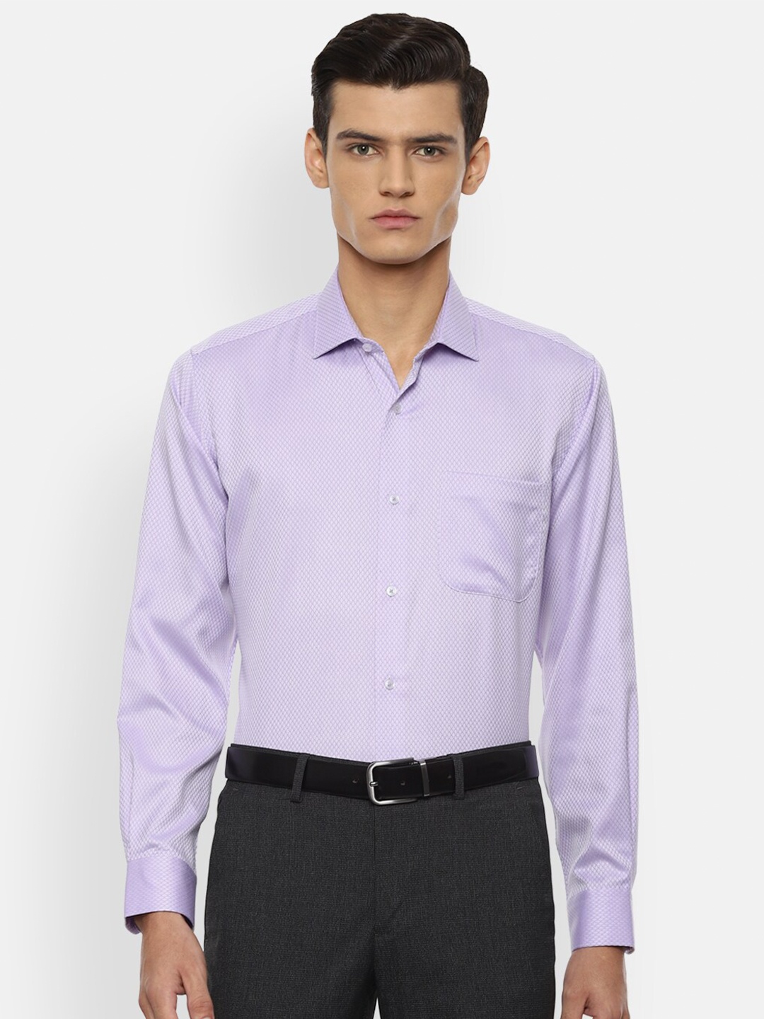 

Van Heusen Men Purple Cotton Formal Shirt