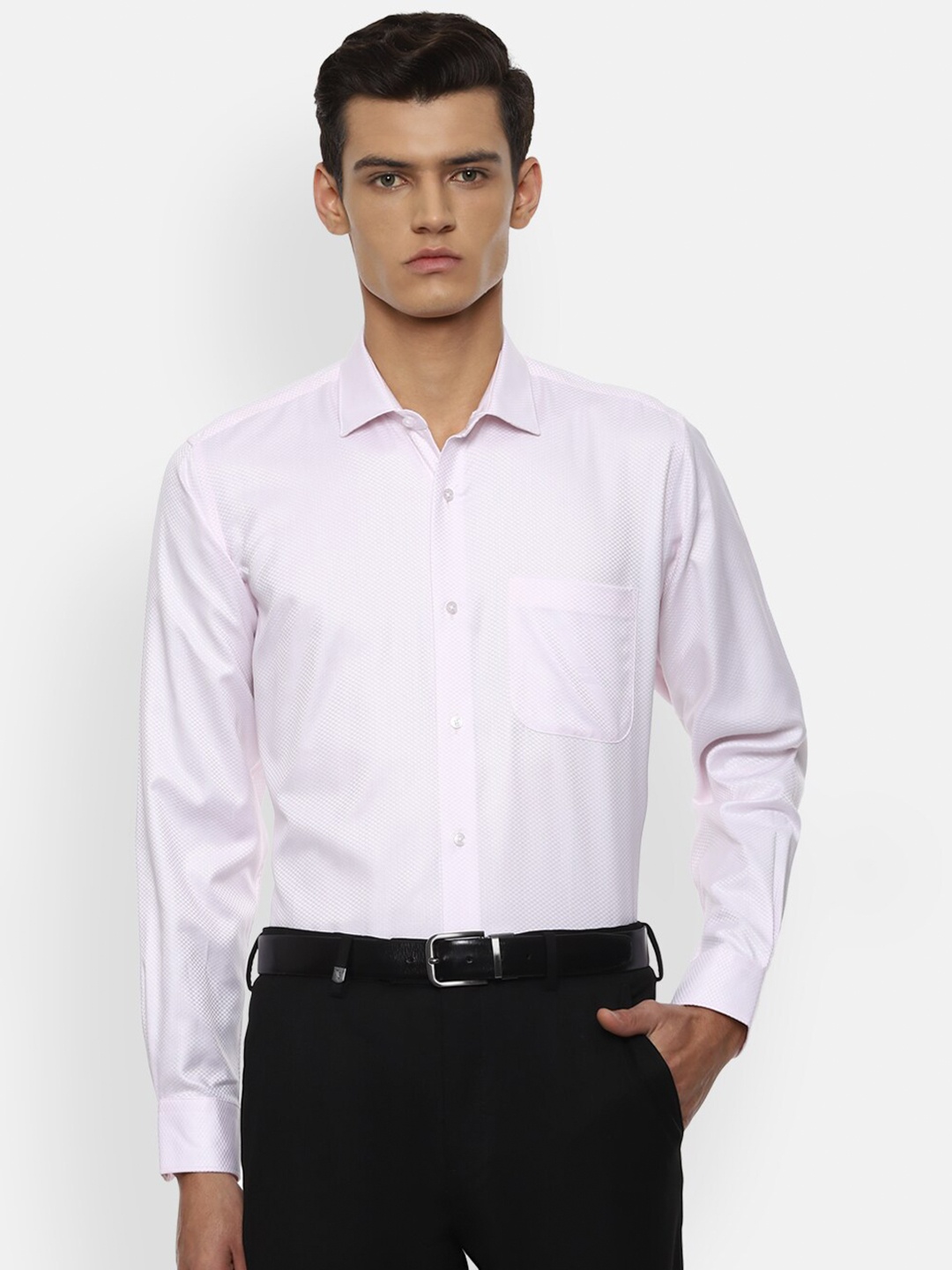 

Van Heusen Men Purple Cotton Formal Shirt