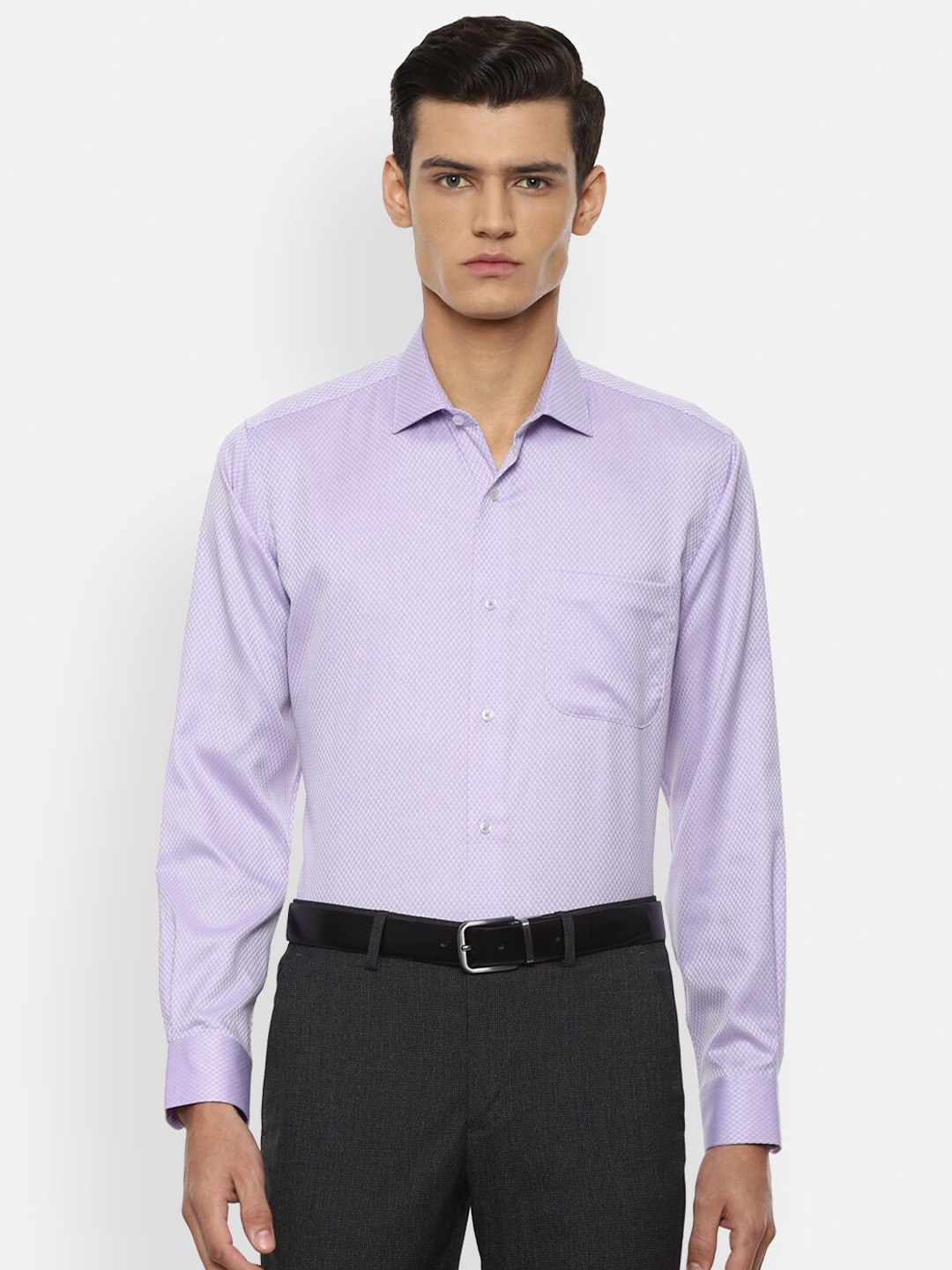 

Van Heusen Men Purple Cotton Formal Shirt