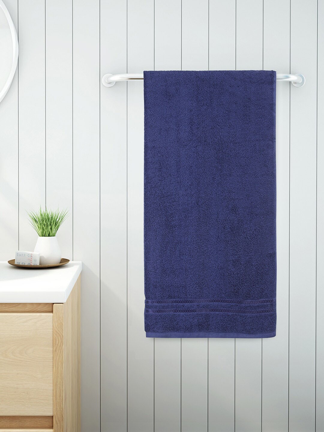 

Welspun Blue Solid Pure Cotton Bath Towel