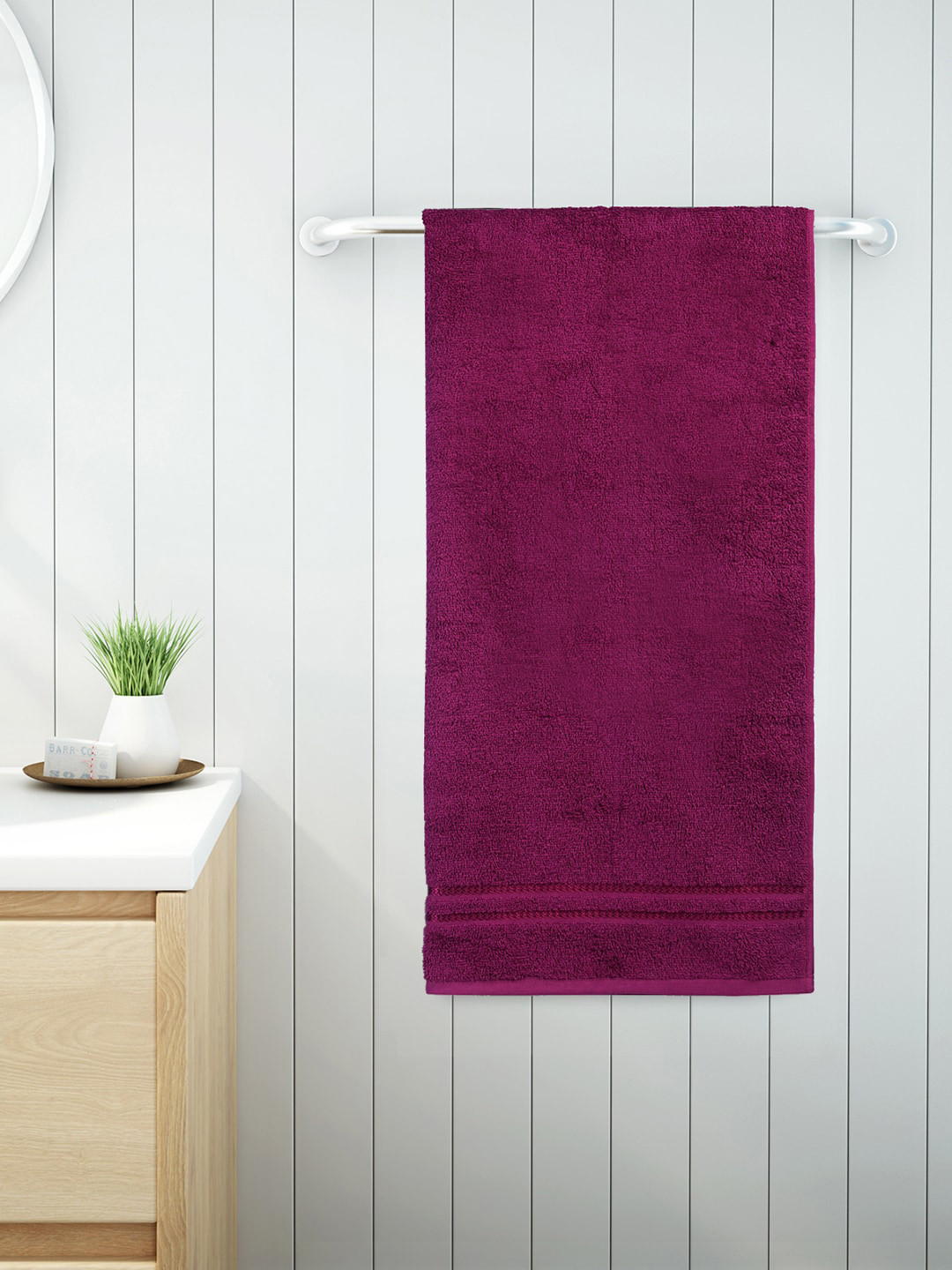 

Welspun Purple Solid 380 GSM Pure Cotton Quick-Dry Bath Towel
