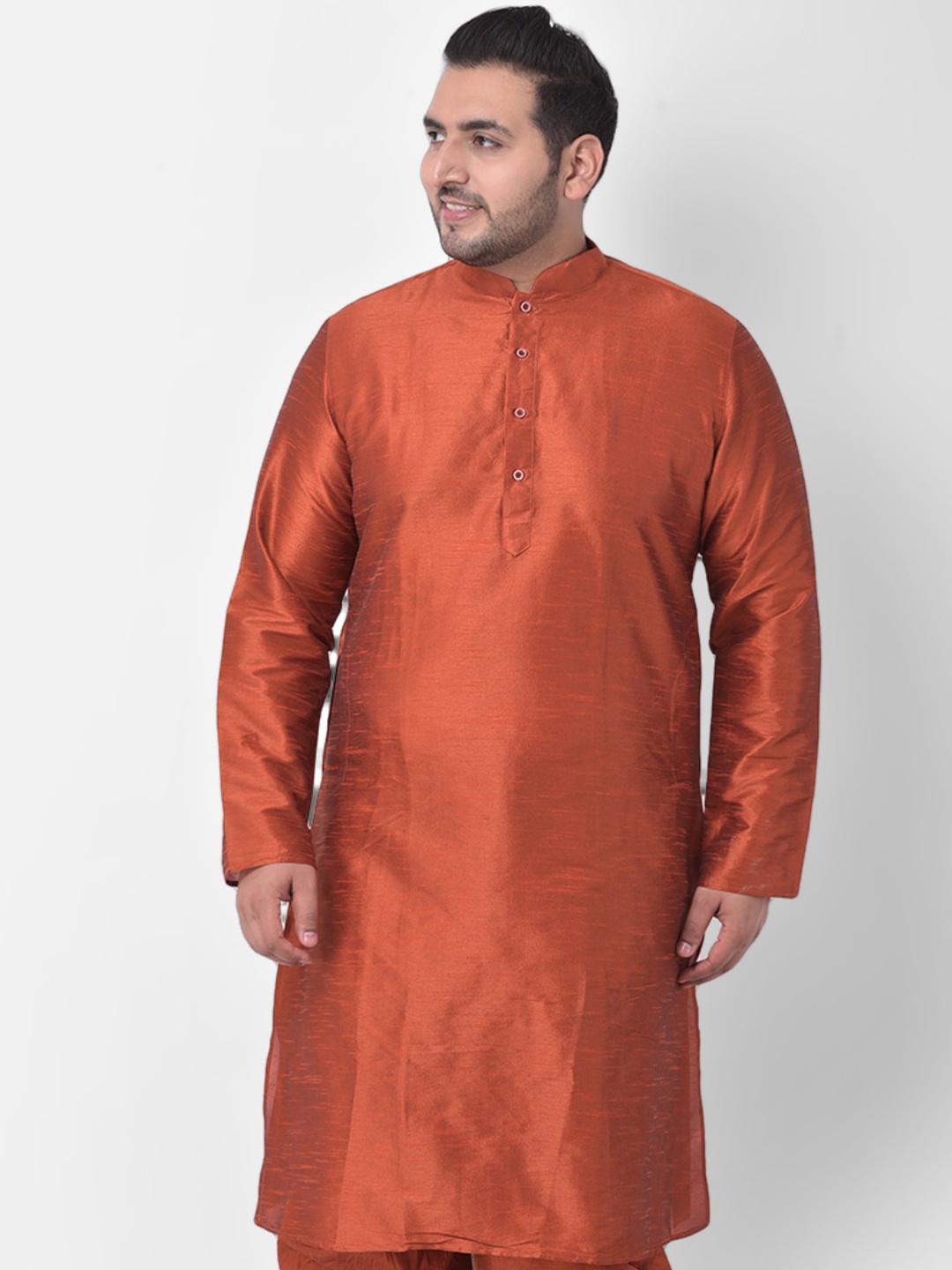 

DEYANN PLUS Men Orange Kurta