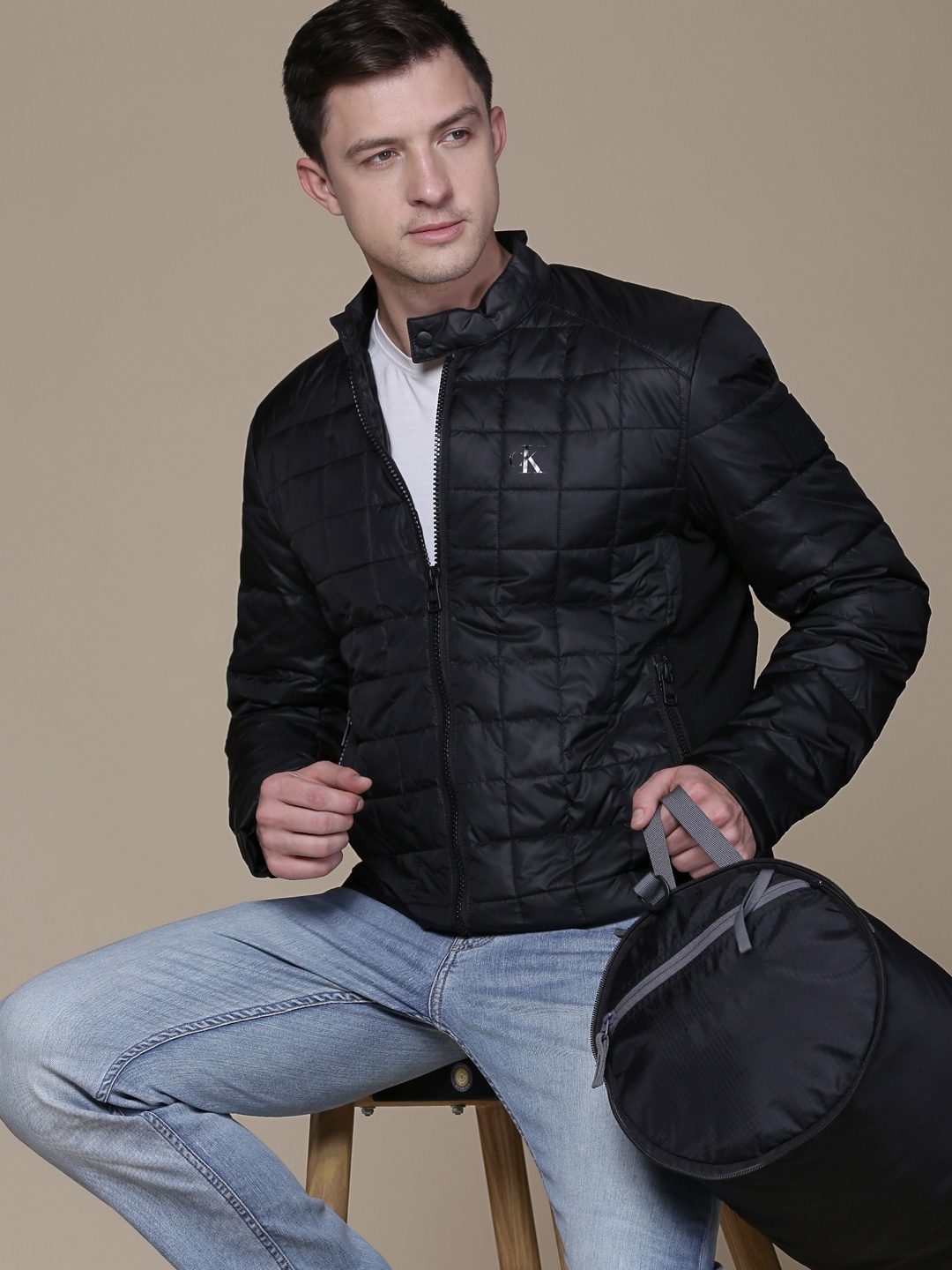 

Calvin Klein Jeans Men Black Biker Jacket