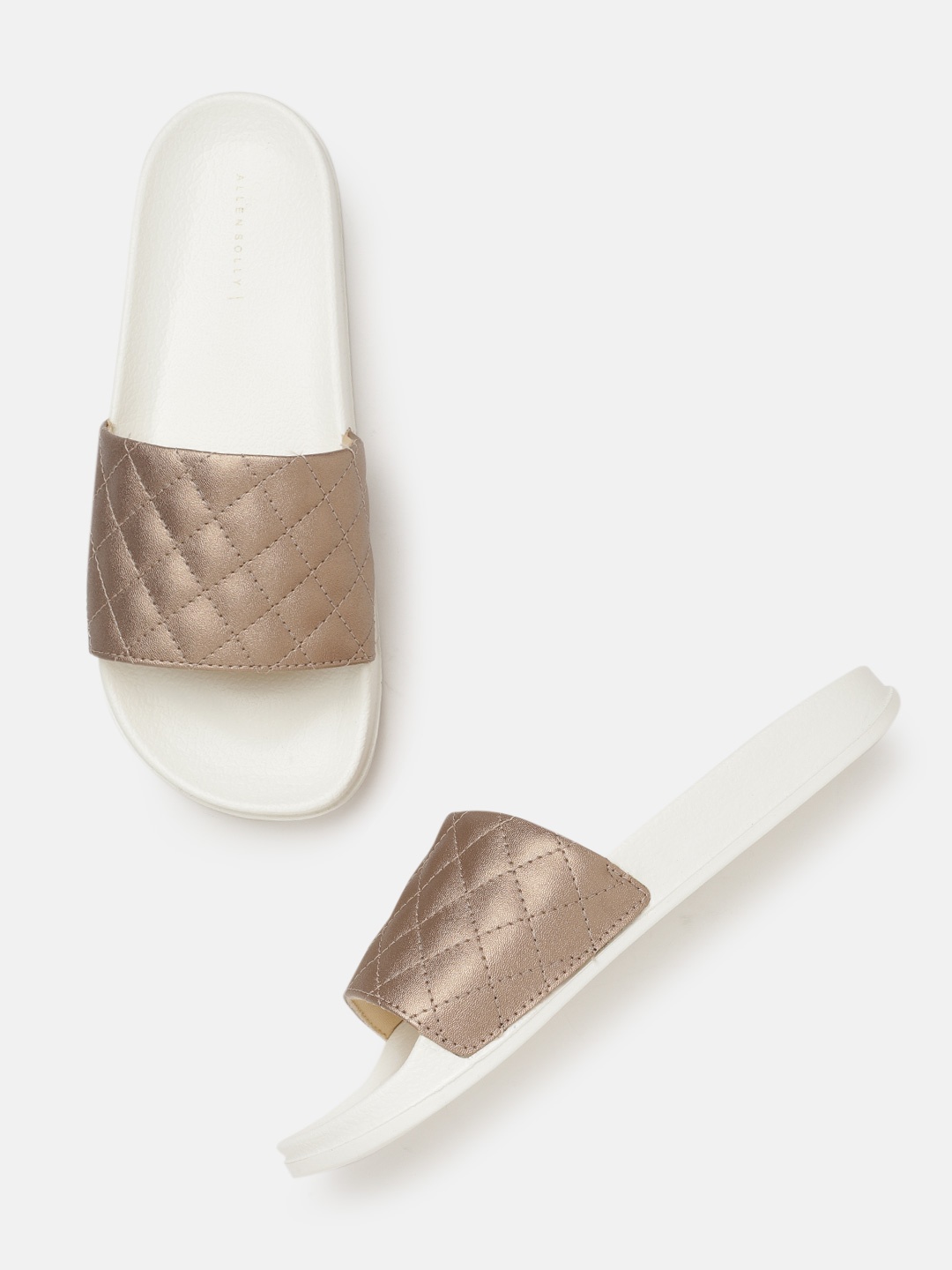 

Allen Solly Women White Quilted Open Toe Flats