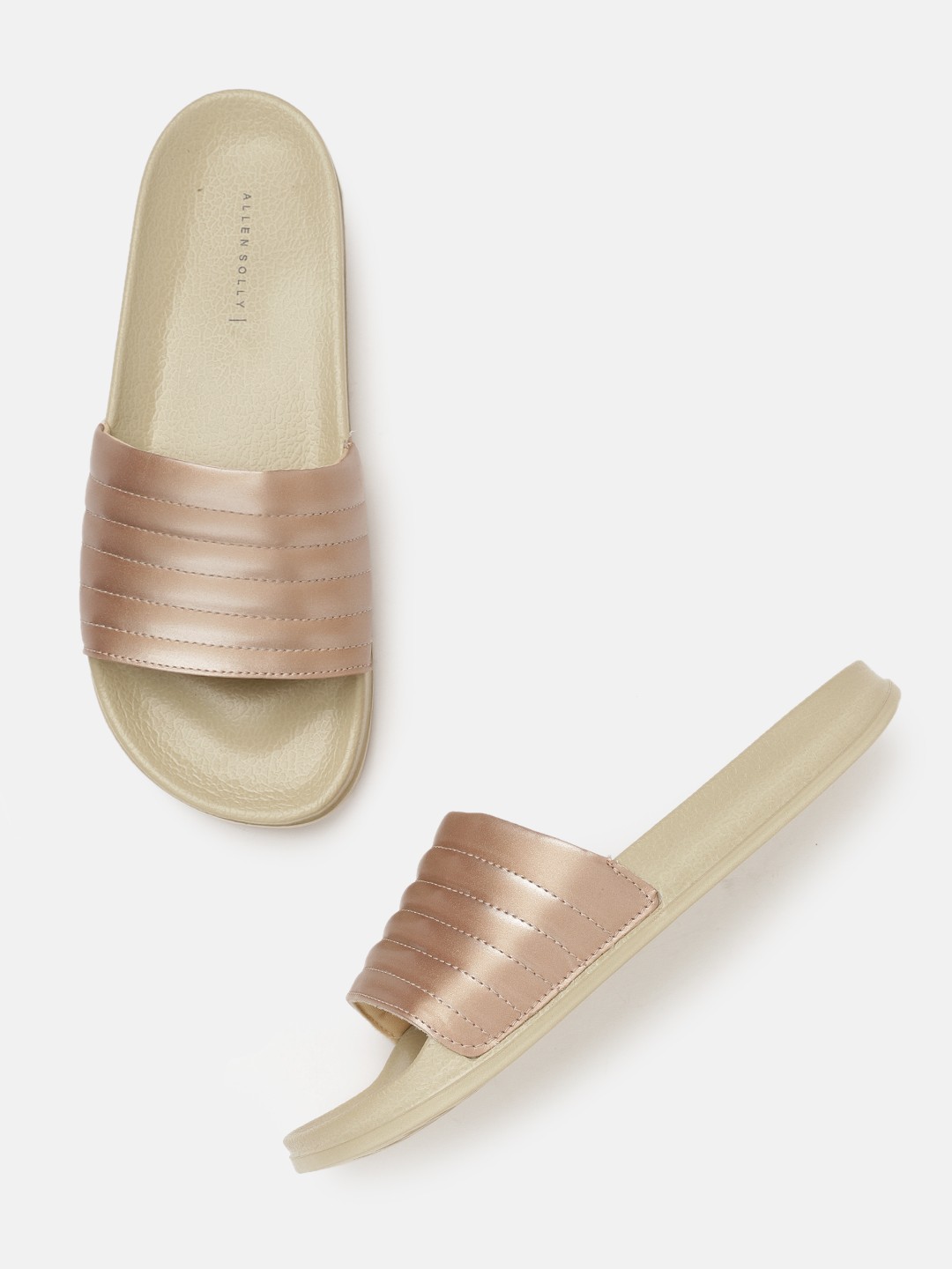 

Allen Solly Women Beige Striped Open Toe Flats