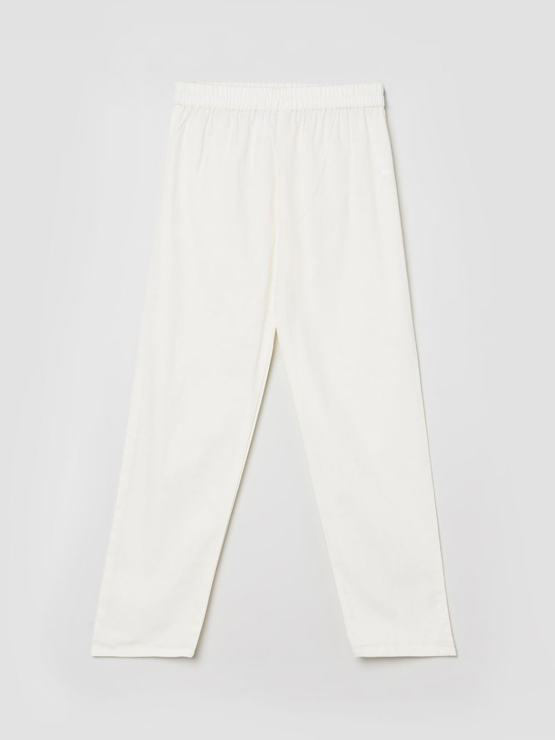 

max Boys White Solid Lounge Pants, Off white