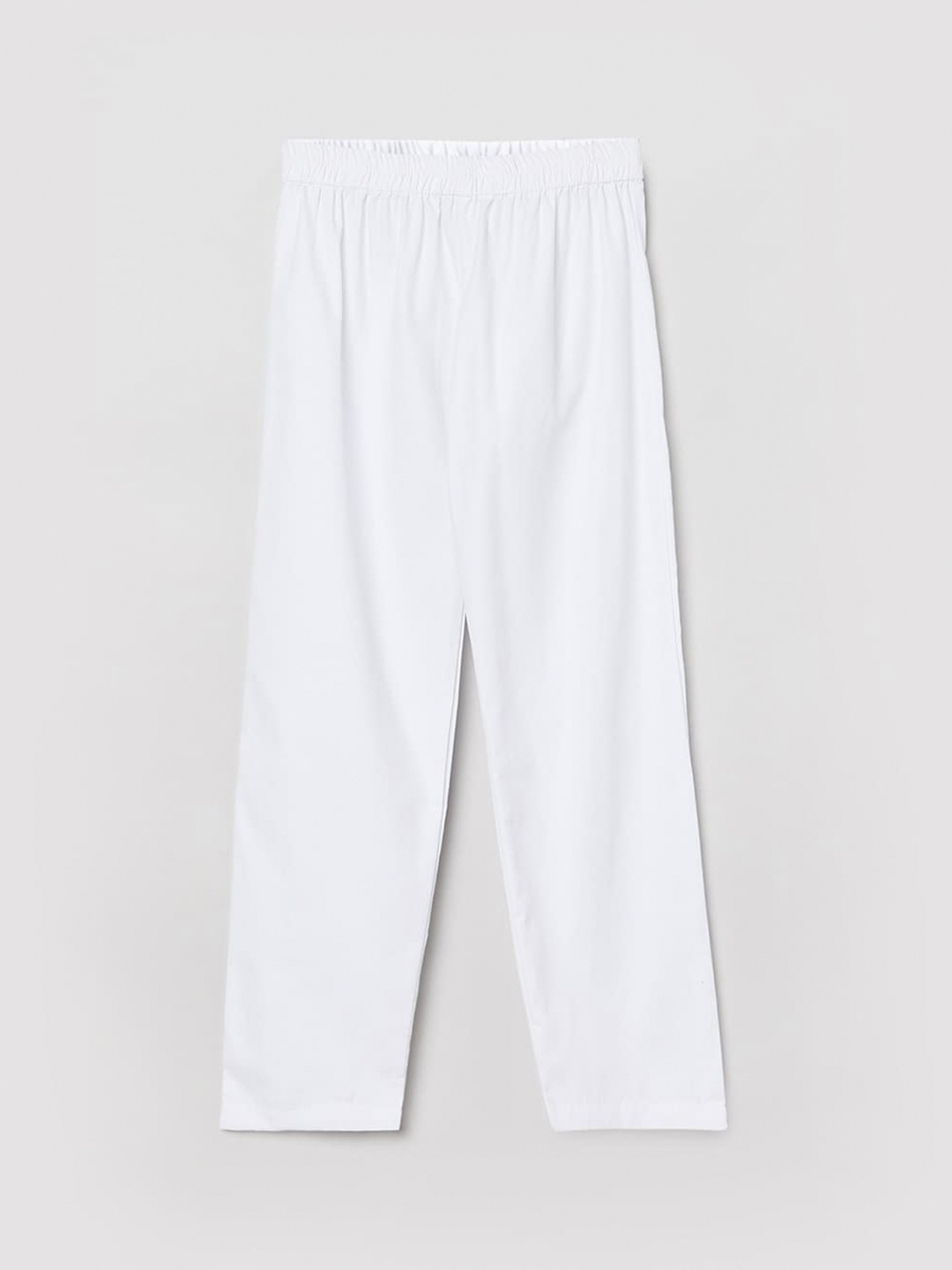 

max Boys White Solid Lounge Pants
