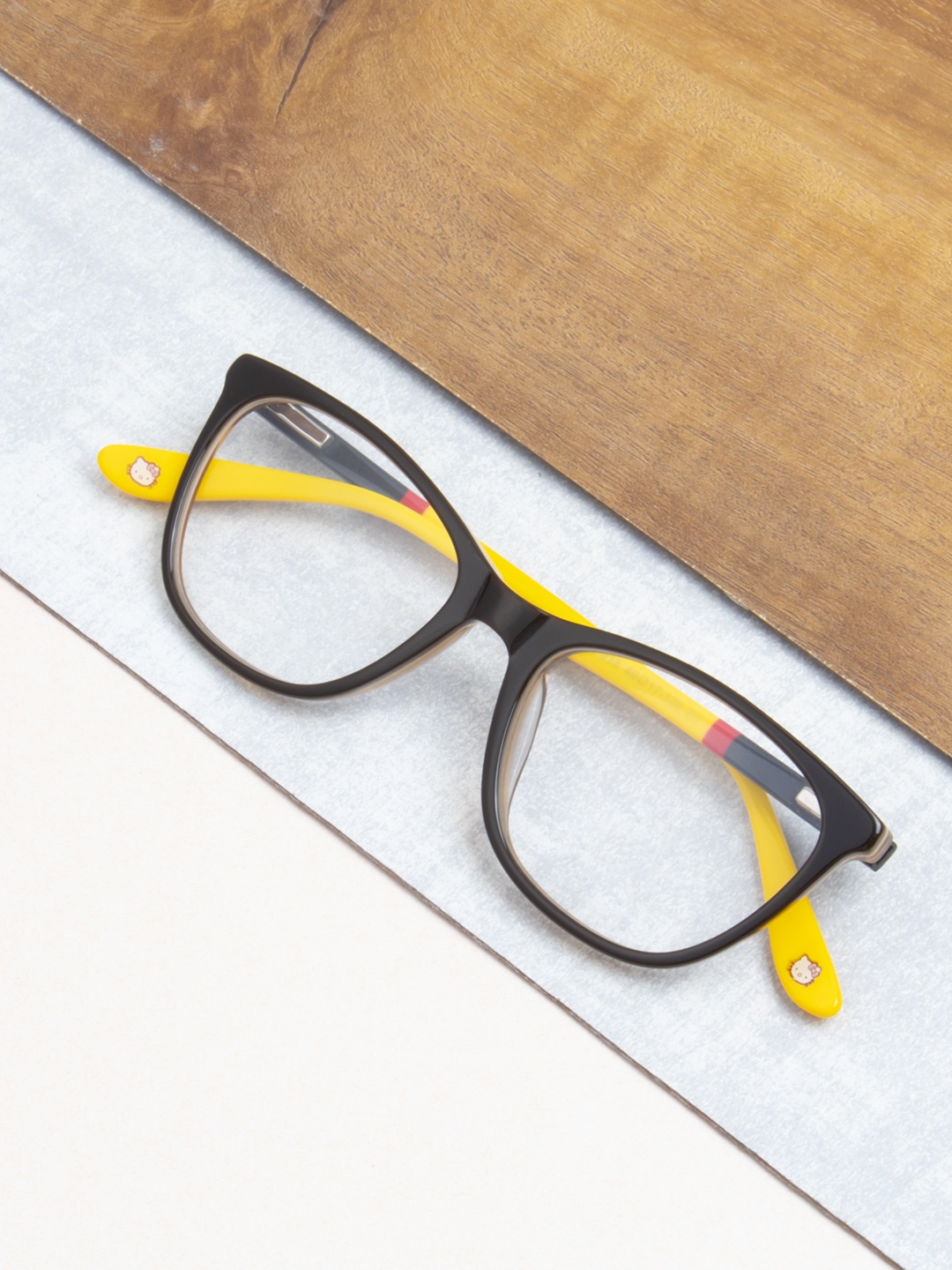 

Ted Smith Women Brown & Yellow Full Rim Cateye Frames Eyeglasses