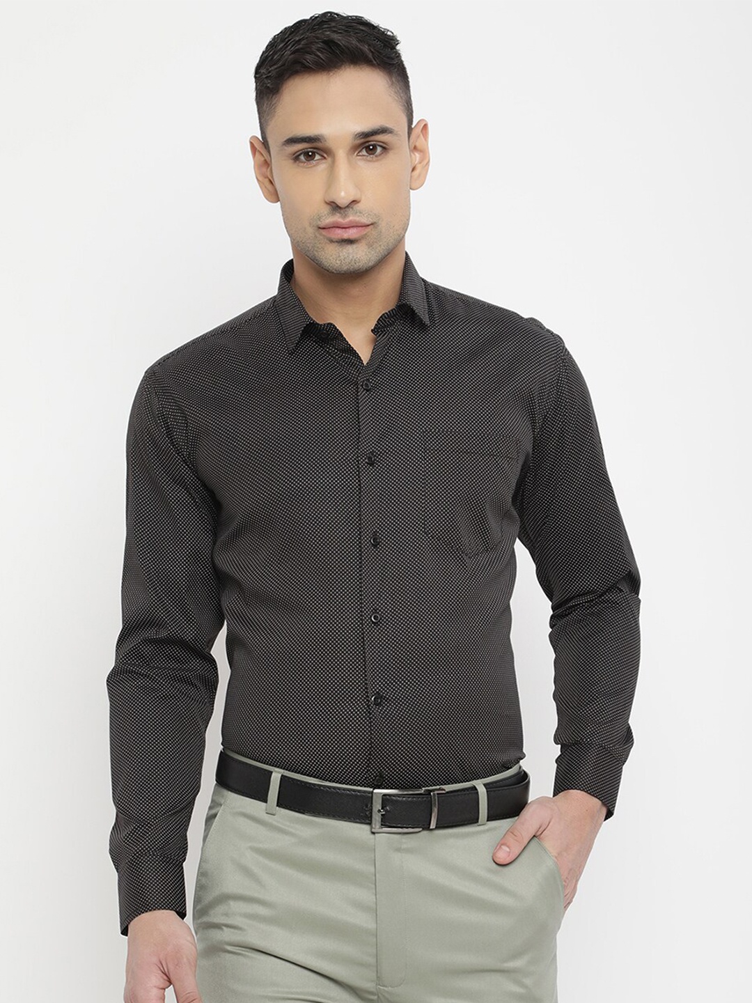 

V2 Value & Variety Men Black Printed Formal Shirt