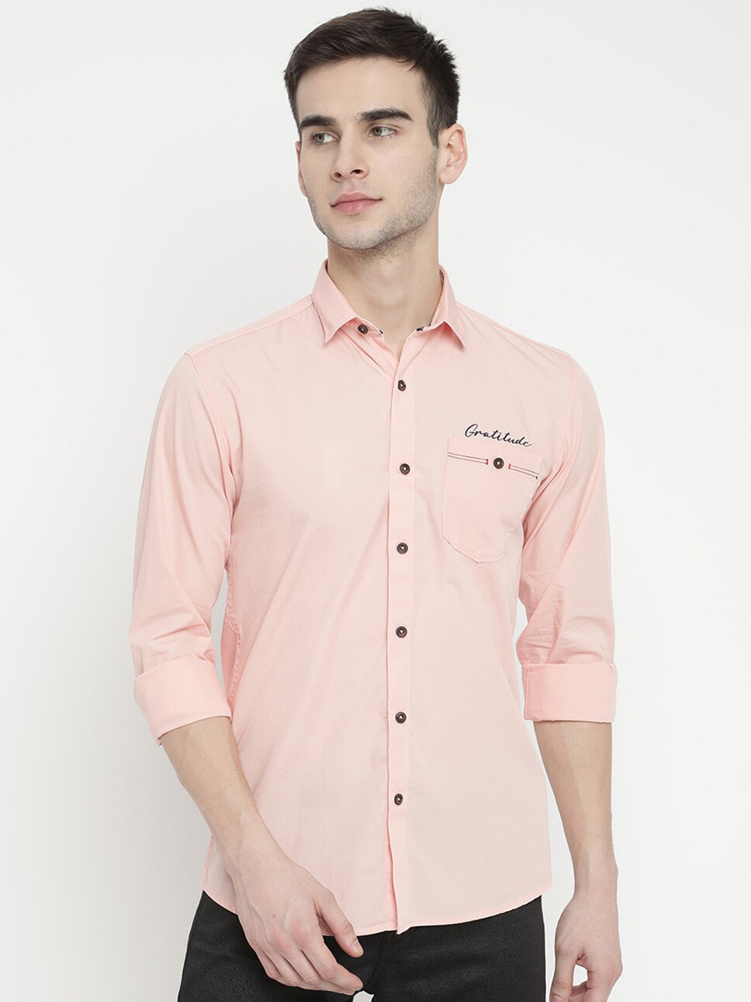 

V2 Value & Variety Men Peach-Coloured Casual Shirt