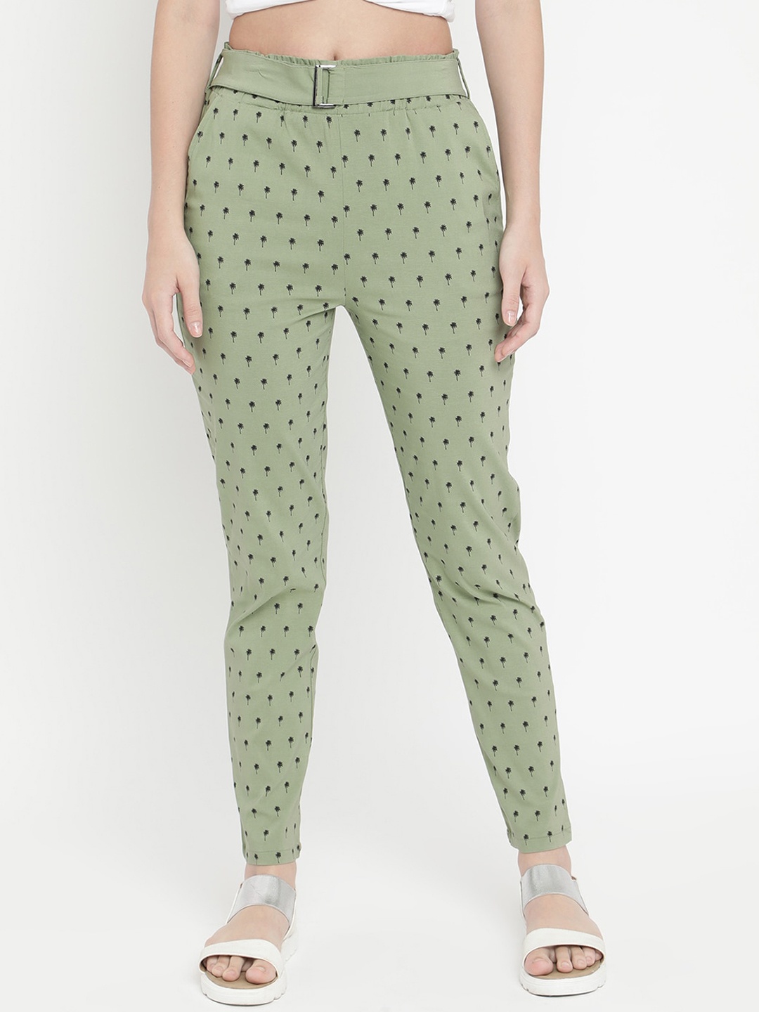 

V2 Value & Variety Women Green Printed Lounge Pants