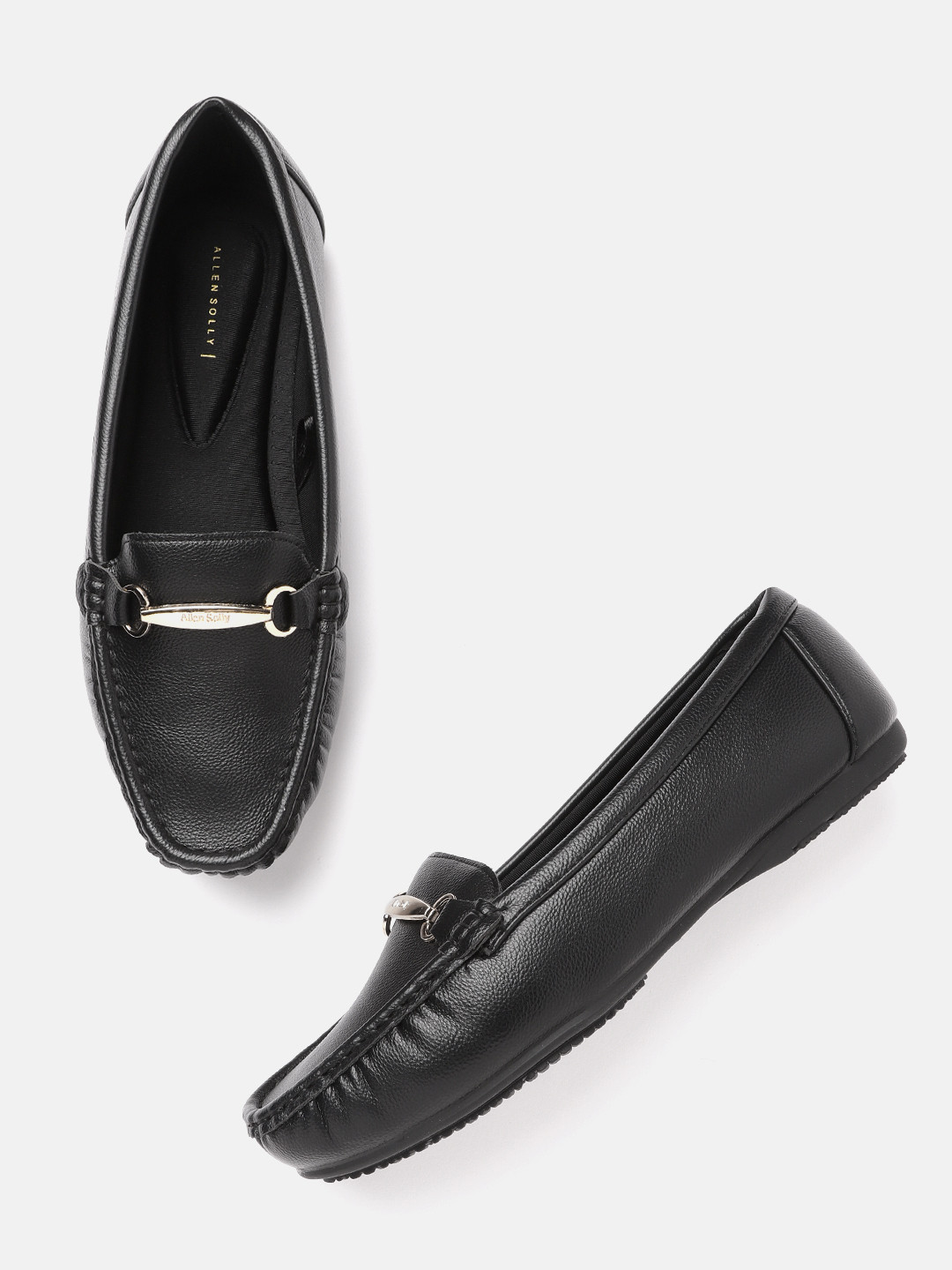 

Allen Solly Women Black Solid Horsebit Loafers