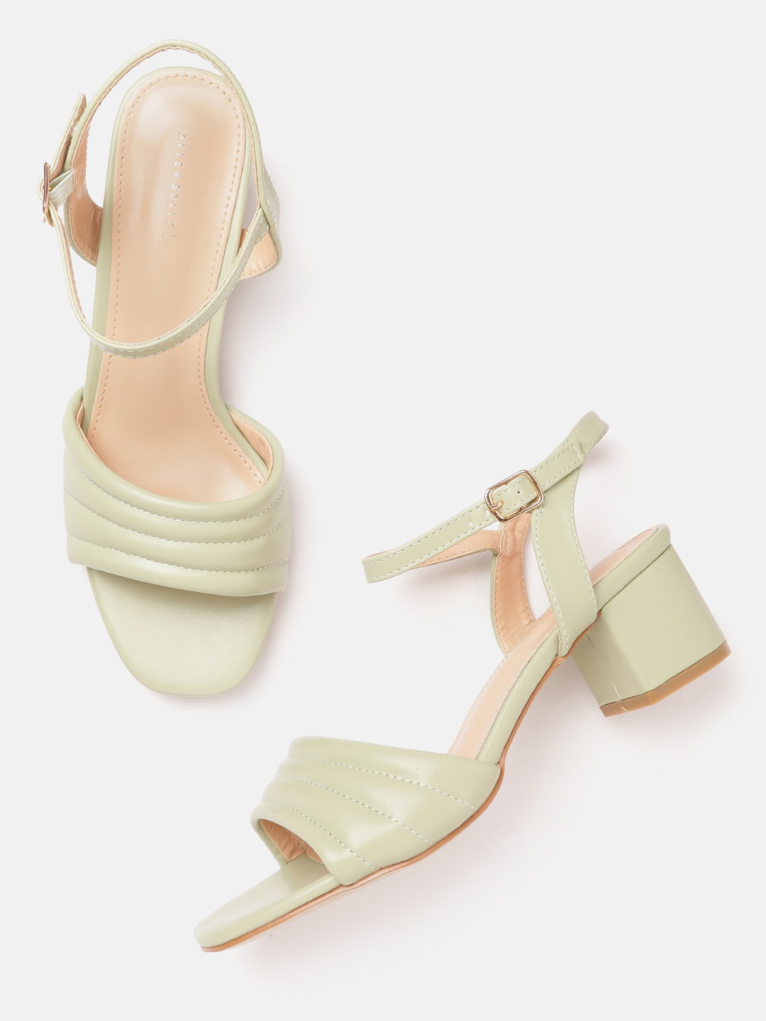 

Allen Solly Women Green Block Heels