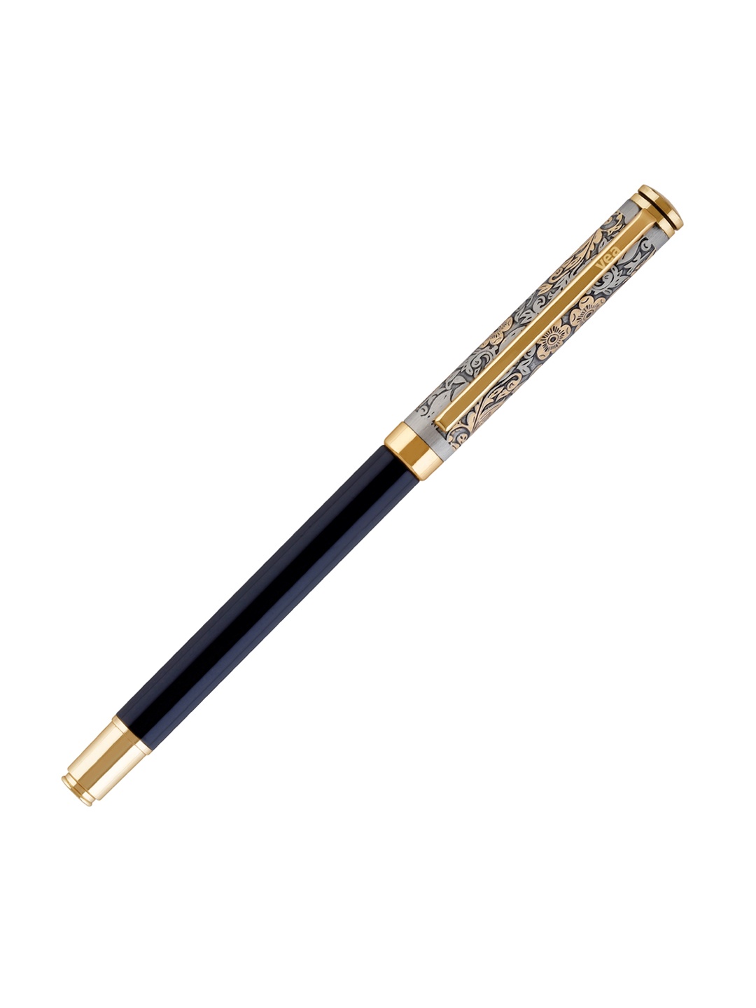 

VEA Black & Gold-Tone Antique Half Black Shining Roller Ball Pen