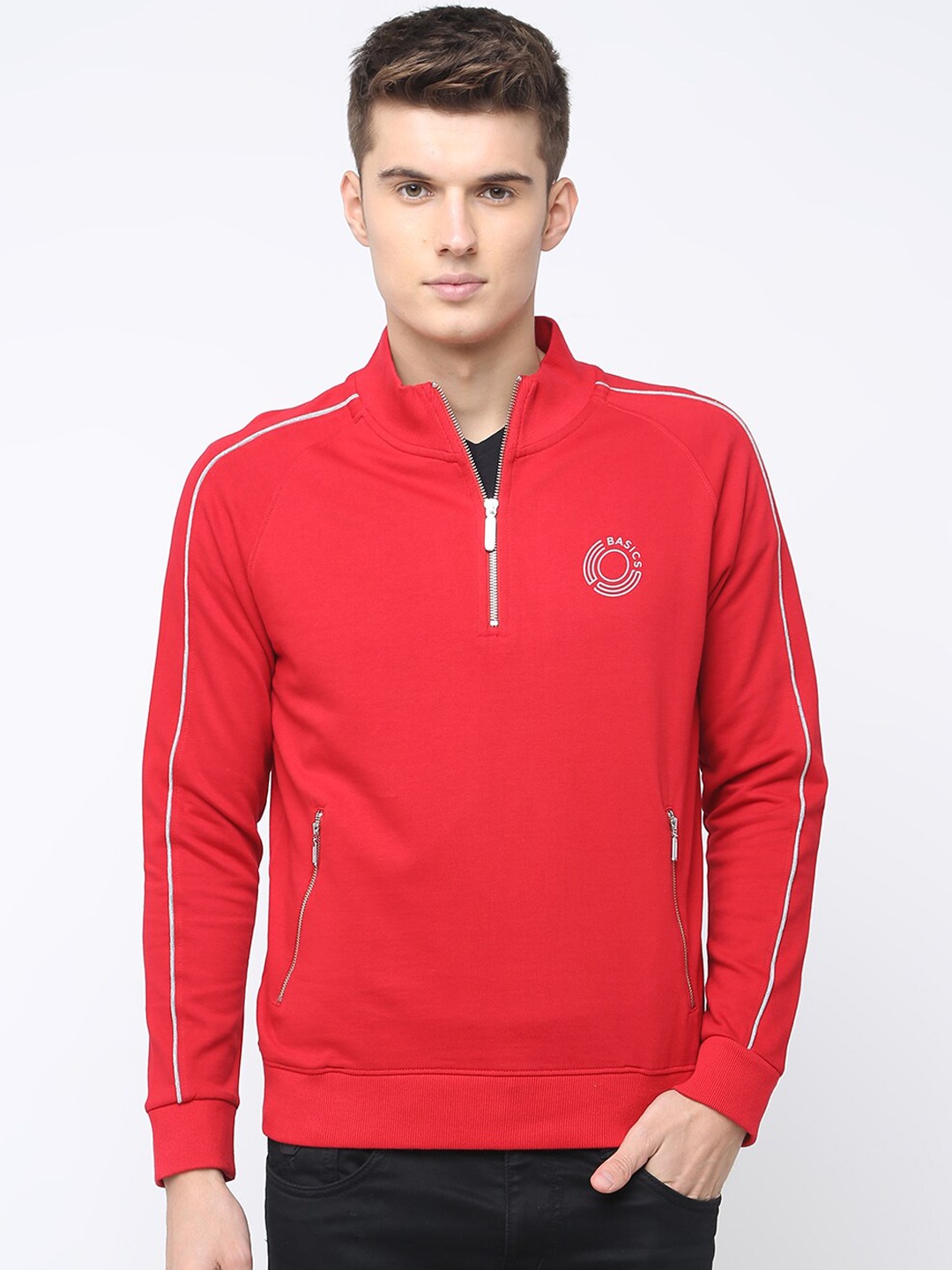 

Basics Men Red Sporty Jacket