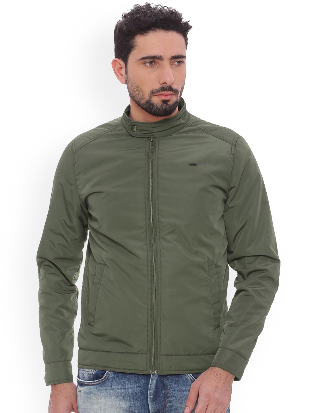 

Basics Men Green Padded Jacket