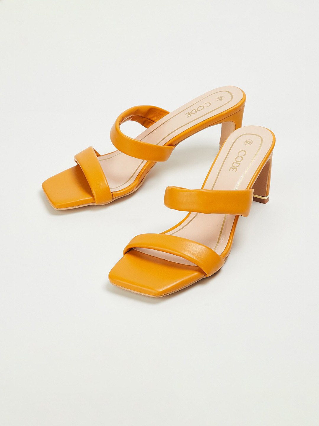 

CODE by Lifestyle Women Mustard Yellow Solid Block Heels