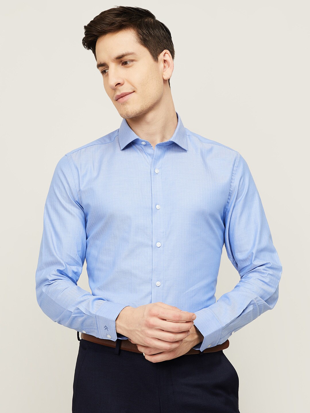 

CODE by Lifestyle Men Blue Casual Shirt