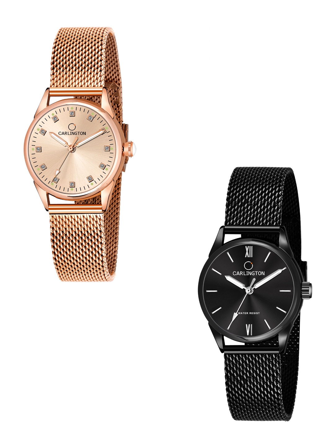 

CARLINGTON Women Multicoloured Dial & Multicoloured Stainless Steel Bracelet Style Straps Analogue Watch, Multi