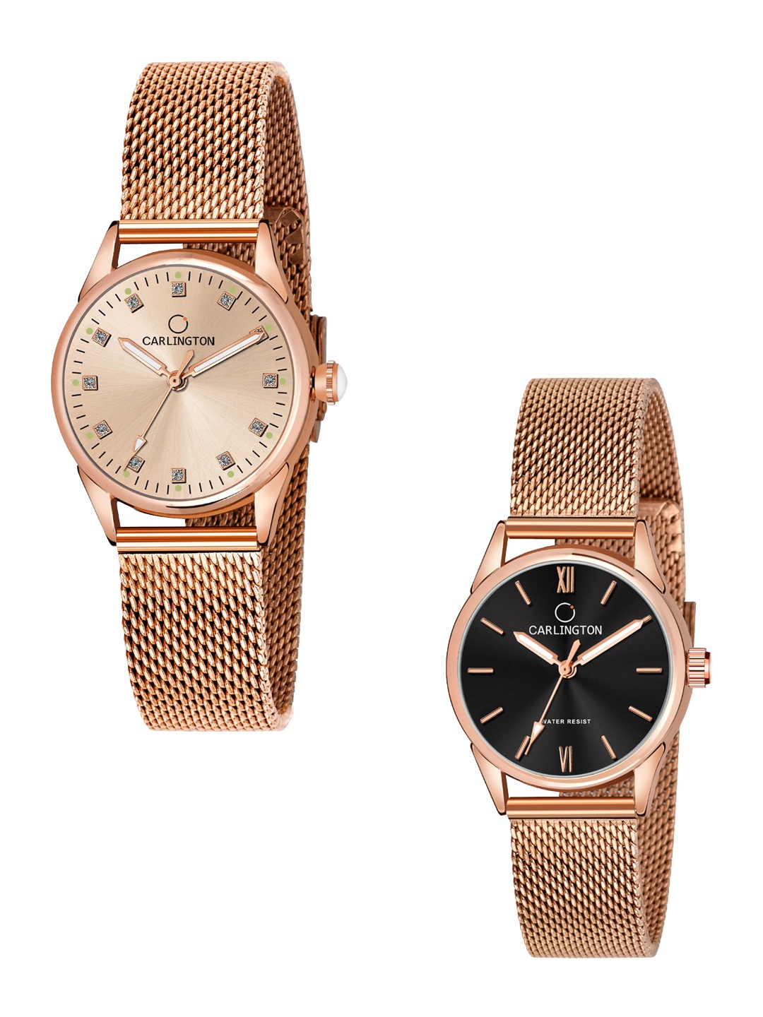 

CARLINGTON Women Multicoloured Dial & Multicoloured Stainless Steel Bracelet Style Straps Analogue Watch, Multi