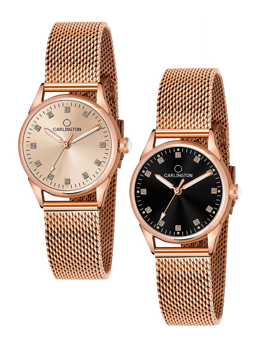 

CARLINGTON Women Set of 2 Multicoloured Analogue Watch CT2003, Multi