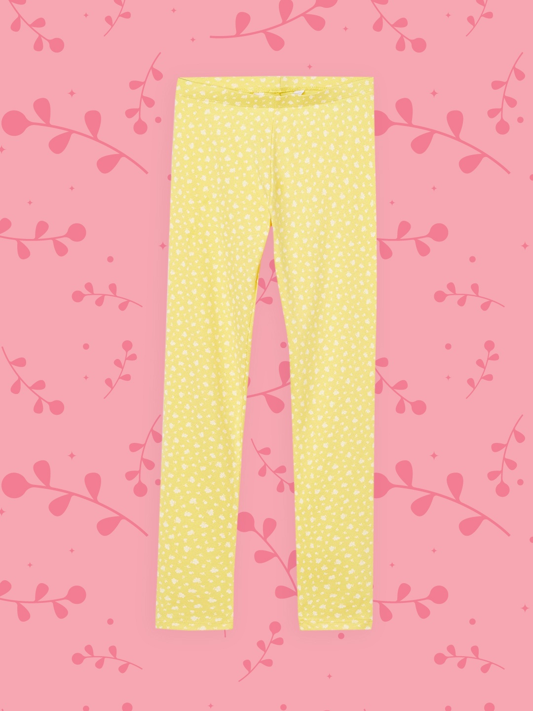 

Fame Forever By Lifestyle Girls Yellow Printed Cotton Track Pants