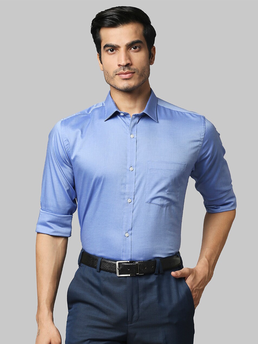 

Park Avenue Men Blue Slim Fit Formal Shirt