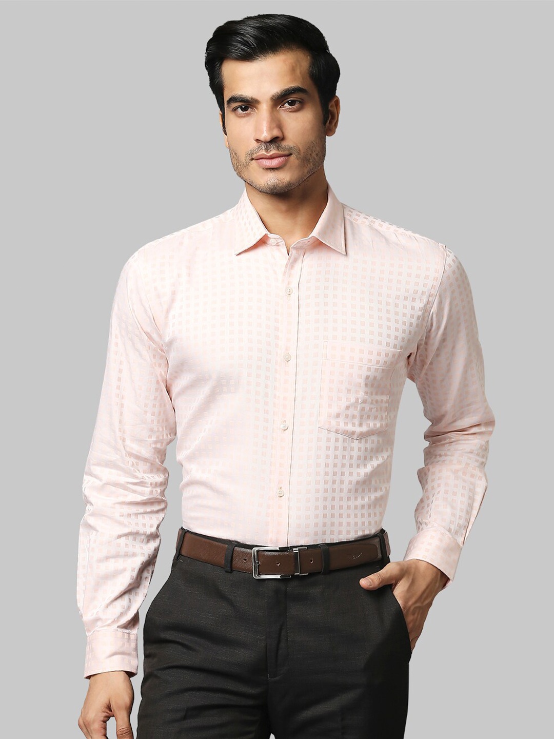 

Park Avenue Men Beige Slim Fit Formal Shirt