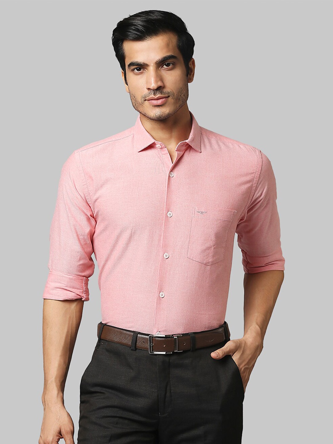 

Park Avenue Men Pink Slim Fit Opaque Formal Shirt