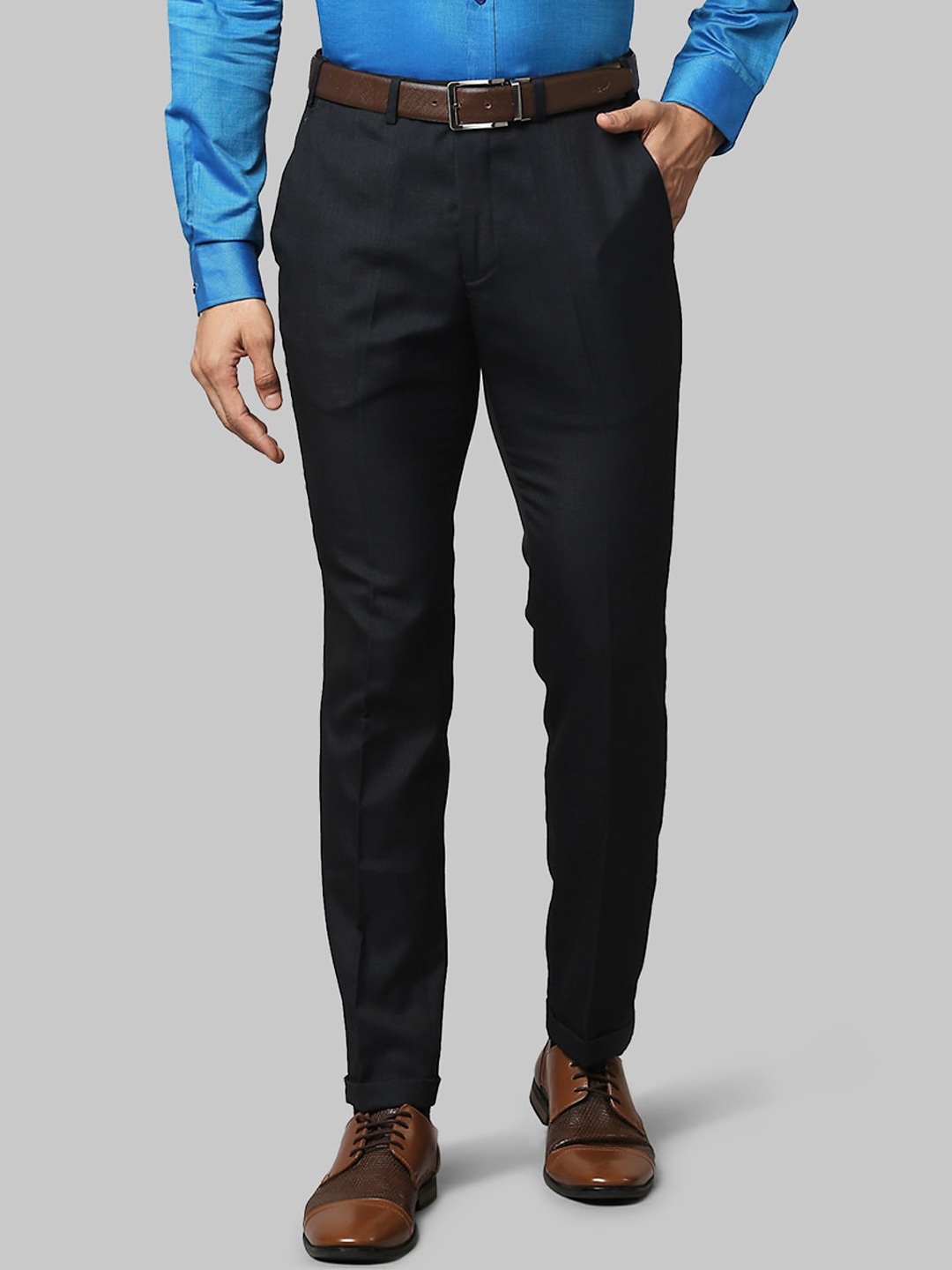 

Park Avenue Men Blue Slim Fit Trousers