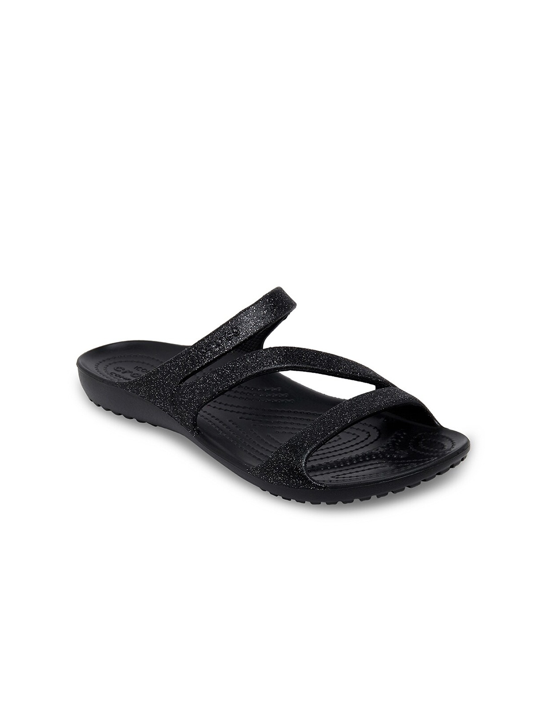 

Crocs Kadee Women Black Solid Sliders